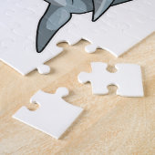 Puzzle Requin aux échecs avec pièce d'échecs King (Côté)