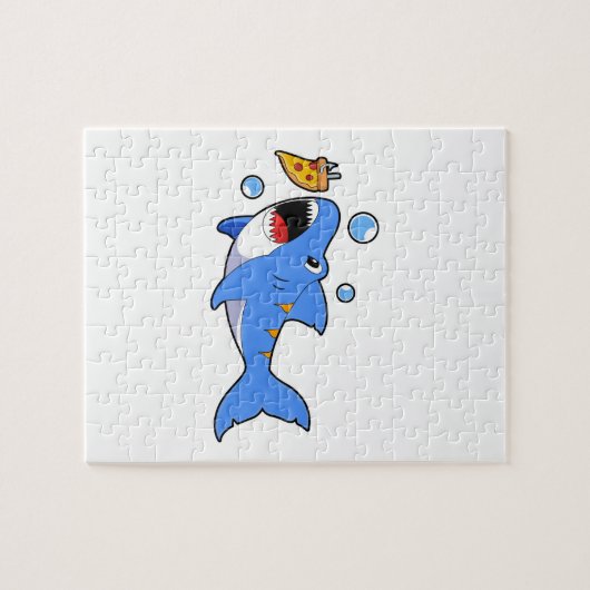 Puzzle Requin avec pizza comme appât (Horizontal)