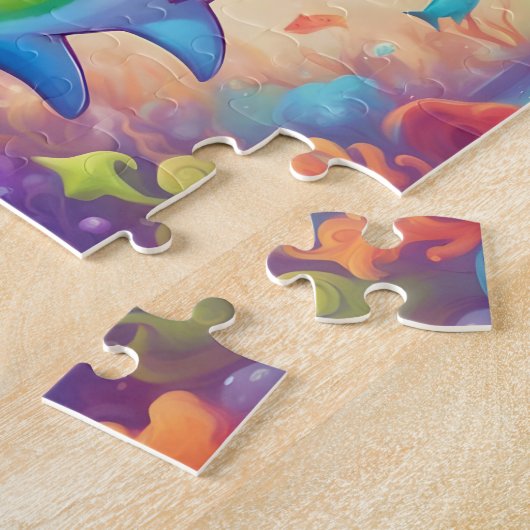 Puzzle Requin coloré (Côté)