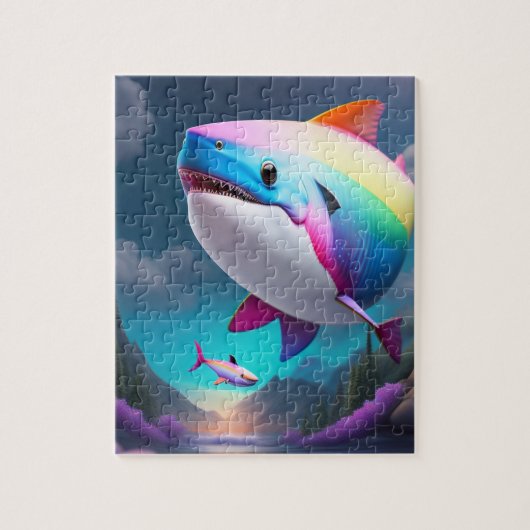Puzzle Requin Coloré (Vertical)