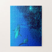 Puzzle Requin de récif et casse-tête de plongeurs (Vertical)