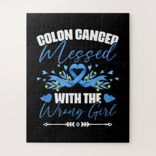 Puzzle Rescapée du cancer du côlon Ruban Bleu Fille
