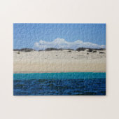 Puzzle Ressacs sur la plage sablonneuse sous le ciel bleu (Horizontal)