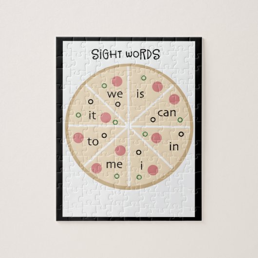 Puzzle Restaurant Pizza Pie Mots de Vue Scolarisation à D (Vertical)