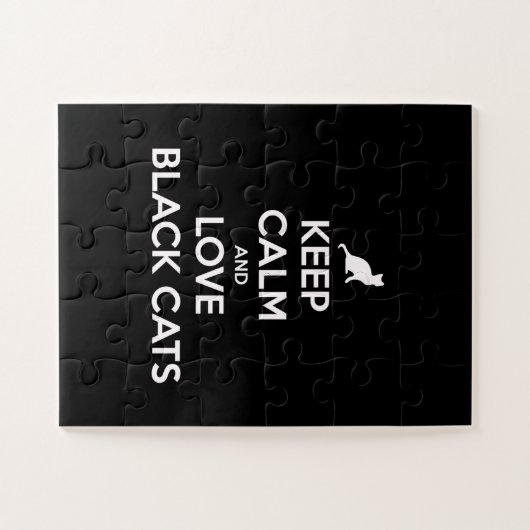 Puzzle Restez calme et aimez les chats noirs (Horizontal)
