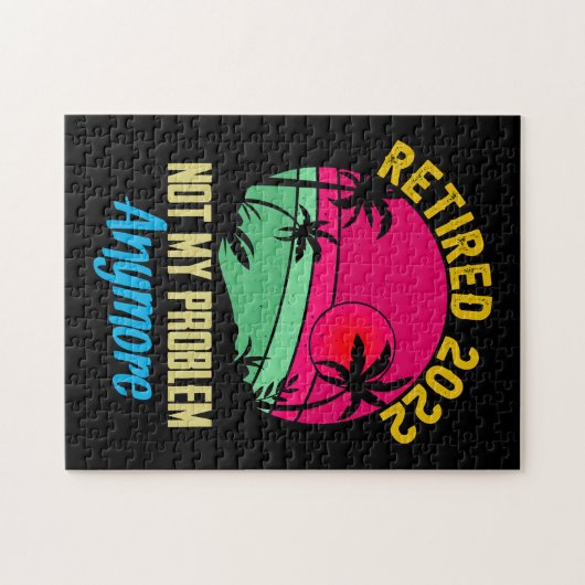 Puzzle Retraité 2022 plus mon problème plage (Horizontal)