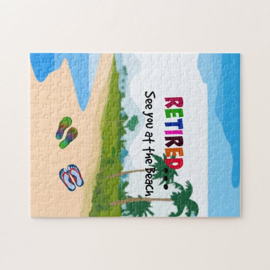 Puzzle Retraité...A la plage ! (Horizontal)