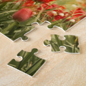 Puzzle Retraite d'or en fleurs rouges (Côté)