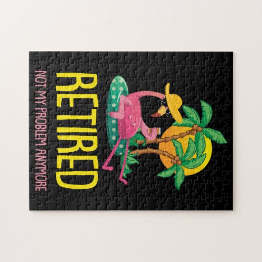 Puzzle Retraité Pas Mon Problème Plus De Flamant rose Gra (Horizontal)