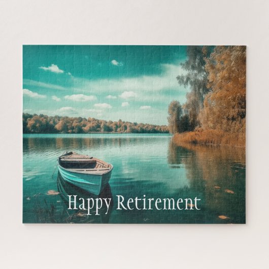 Puzzle Retraite Relaxant Lake Bateau de plaisance Calme E (Horizontal)