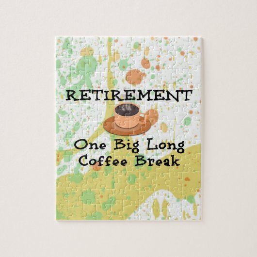Puzzle Retraite : une grande pause café long (Vertical)