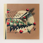 Puzzle Retro 50s Jet Set Noël Martini Arbre (Horizontal)