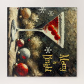 Puzzle Retro 50s Triple Cranberry Christmas Martini (Horizontal)