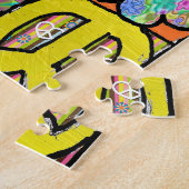 Puzzle Retro 60s Psychedelic Shalom LOVE (Côté)