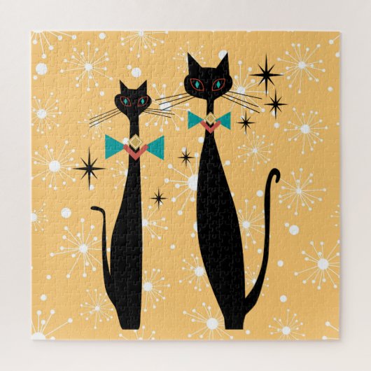 Puzzle Rétro Atomic Era Mid Century Modern Cool Cats (Vertical)
