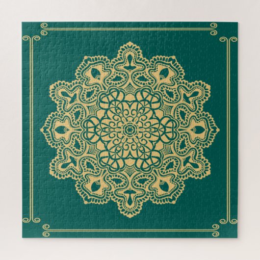 Puzzle Rétro Boho Chic Bohème Hippie Rosette Mandala (Vertical)