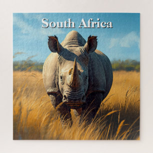 Puzzle Rétro Bushveld Rhinocéros d'Afrique du Sud