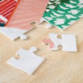 Puzzle Retro Cabine confortable dans les bois Noël (Côté)