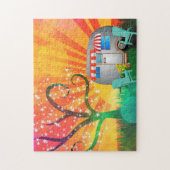 PUZZLE RETRO CAMPER PAYS ART COLORÉ (Vertical)