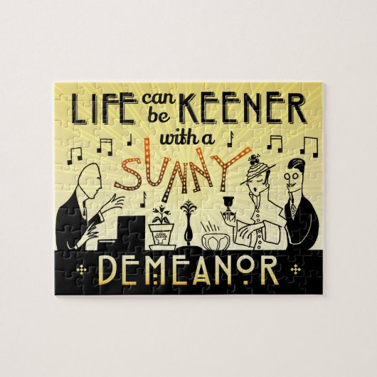 Puzzle Rétro comportement 20s ensoleillé inspiré d'art (Horizontal)