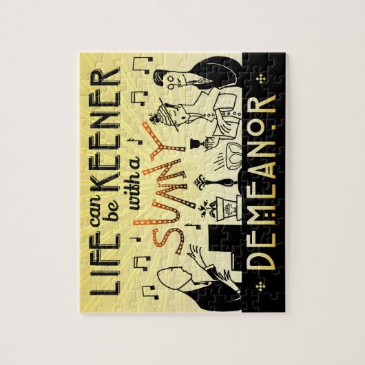 Puzzle Rétro comportement 20s ensoleillé inspiré d'art (Vertical)