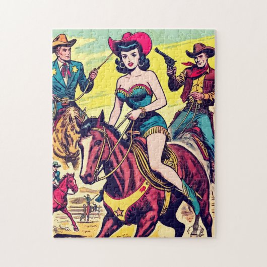 Puzzle Retro Country Western Comics (Vertical)