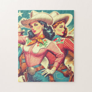 Puzzle Retro Cowgirls Pin-ups