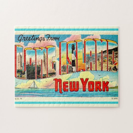 Puzzle rétro de Long Island 11x14 (Horizontal)