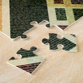 Puzzle Retro Diagonal : Abstrait Motif sans couture. (Côté)