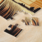 Puzzle Retro Fawn Great Dane Jaune Brown Black Artework (Côté)