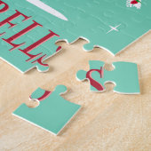 PUZZLE RÉTRO FLAMANT ROSE VINTAGE MODERNE DE NOËL (Côté)