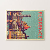 Puzzle Retro Florence, firenze italie cadeaux de voyage (Horizontal)