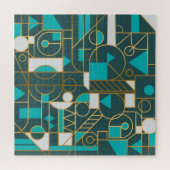 Puzzle Retro géométrique : Poster minimaliste. (Horizontal)