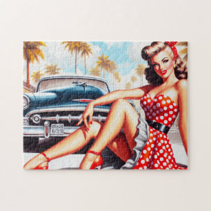 Puzzle Retro Girl Classic Pin Up