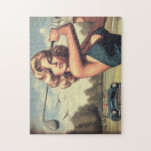 Puzzle Retro Golf Girl (Vertical)