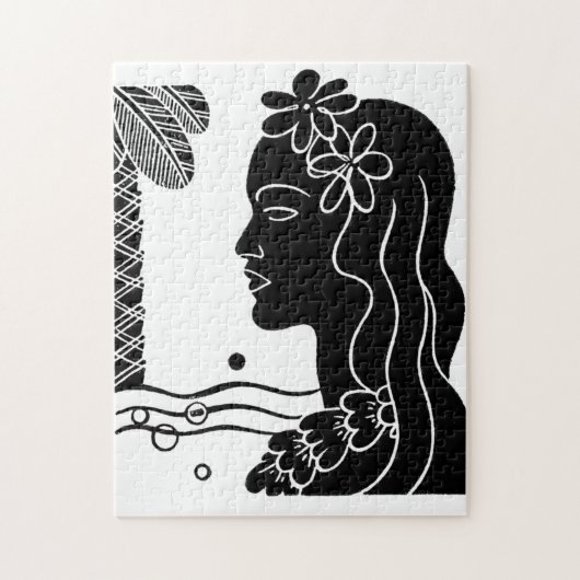Puzzle Retro Hawaiian Hula Girl (Vertical)