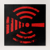 Puzzle Retro Keep Back Energy Warning Symbol (Horizontal)