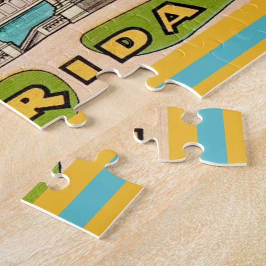 Puzzle Retro Lakeland Floride (Côté)