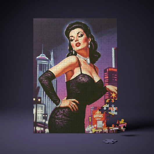 Puzzle Rétro Las Vegas Pin-up