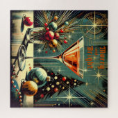Puzzle Retro les années 50 Merry & Bright Christmas Marti (Horizontal)