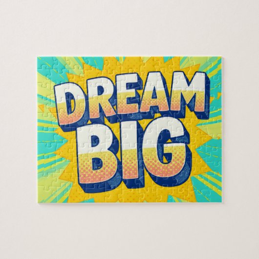 Puzzle Retro lettering dream big text (Horizontal)