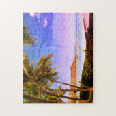 Puzzle rétro-look de waikiki hawaii (Vertical)