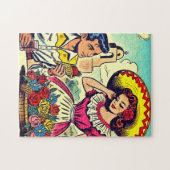 Puzzle Retro Love Couple Comic (Horizontal)