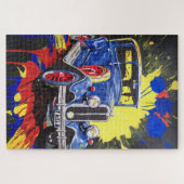 Puzzle rétro, mobile, voiture, vintage, (Horizontal)