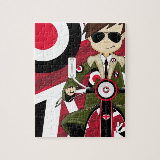 Puzzle Rétro mod sur le scooter (Vertical)