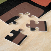 Puzzle Rétro Moderne Abstrait du Milieu du Siècle (Côté)