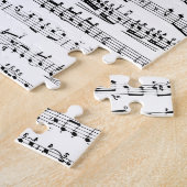 Puzzle Rétro motif de notes de musique de feuille de (Côté)