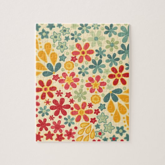 Puzzle Retro. Motifs floraux (Vertical)