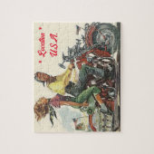 Puzzle Retro Motorcycle Ride, Style Vintage Personnalisé (Vertical)