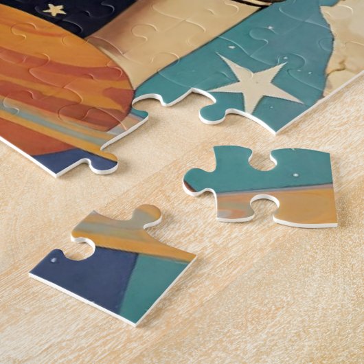 Puzzle Retro Mystical Celestial Star Goddess (Côté)